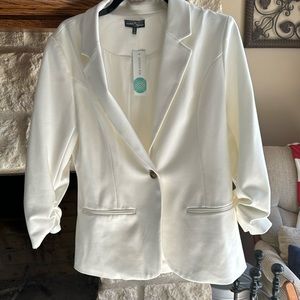 3/4 sleeve Market & Spruce off white jacket, size L